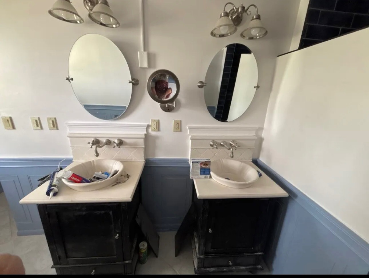 Dual Vanity Bathroom Remodel — before